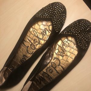 Sam Edelman size 11 black suede flats